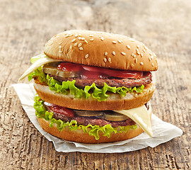 Image showing big hamburger