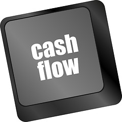 Image showing cash flow words button on keyboard keys