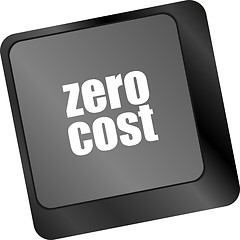 Image showing zero cost button on computer keyboard key