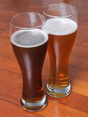 Image showing Two glasses of German beer