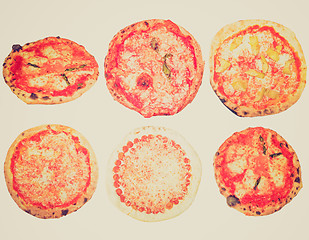 Image showing Retro look Pizza isolated