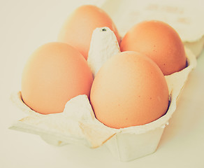 Image showing Retro look Eggs picture