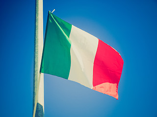 Image showing Retro look Italian flag