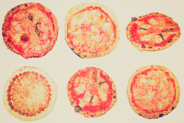 Image showing Retro look Pizza isolated