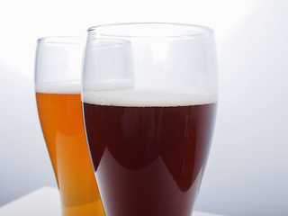 Image showing Two glasses of German beer