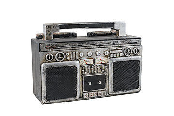 Image showing A retro tape recorder