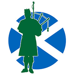 Image showing Scottish Piper Flag