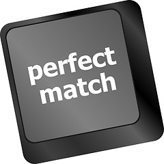 Image showing perfect match, keyboard with computer key button