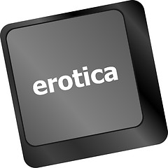 Image showing erotica button on computer pc keyboard key