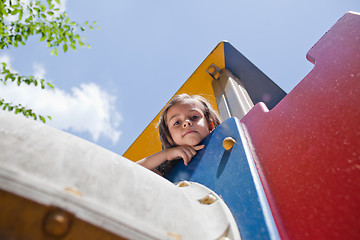 Image showing Little girl on playground