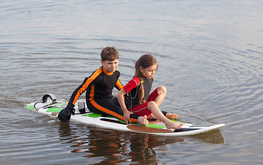 Image showing Learning surf