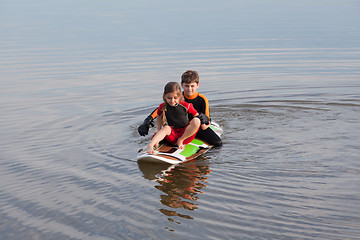 Image showing Learning surf