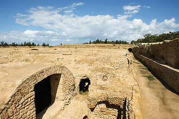 Image showing Roman aqueduct near Carthage