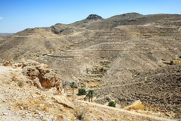 Image showing Rocky Sahara desert in southern Tunisia