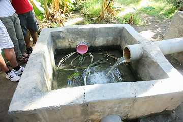 Image showing Water supply on date palm plantation in Tozeur