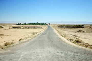 Image showing Road in Sahara desert