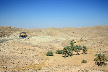 Image showing Bus driving thorugh Sahara