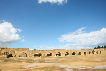 Image showing Roman aqueduct arches near Carthage