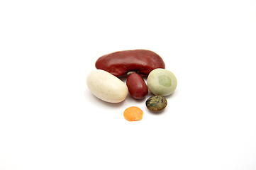 Image showing Detailed but simple image of legumes on white