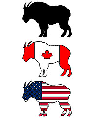 Image showing Mountain goat flags