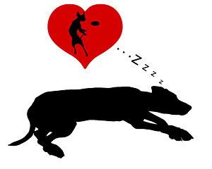 Image showing Dog dreams