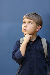 Image showing School Boywith Backpack