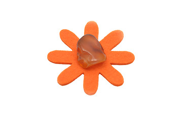 Image showing Carnelian on felt