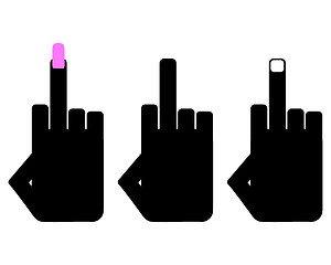 Image showing Hand sign insult