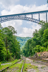 Image showing West Virginia's New River Gorge bridge carrying US 19 