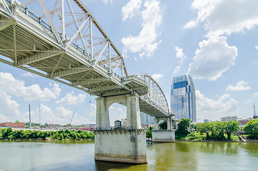 Image showing Nashville, Tennessee downtown skyline and streets