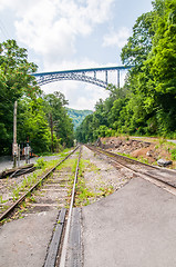 Image showing West Virginia's New River Gorge bridge carrying US 19 