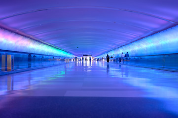 Image showing Airport Tunnel Glow