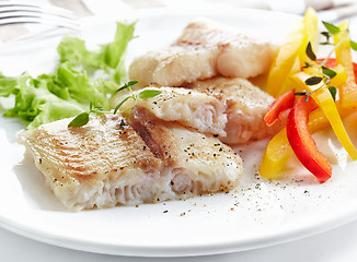 Image showing fried pangasius fish fillet pieces