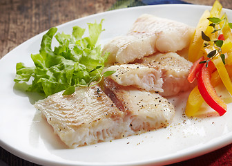 Image showing fried pangasius fish fillet pieces