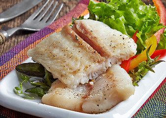 Image showing fried pangasius fish fillet pieces