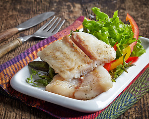 Image showing fried pangasius fish fillet pieces