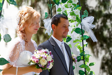 Image showing beautiful young wedding couple