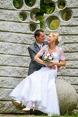 Image showing beautiful young wedding couple