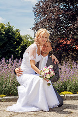 Image showing beautiful young wedding couple