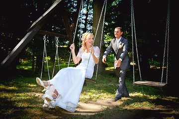 Image showing beautiful young wedding couple