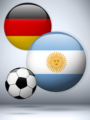 Image showing Argentina versus Germany Flag Soccer Game