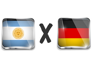 Image showing Argentina versus Germany Flag Soccer Game