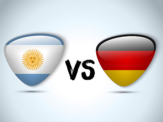 Image showing Argentina versus Germany Flag Soccer Game