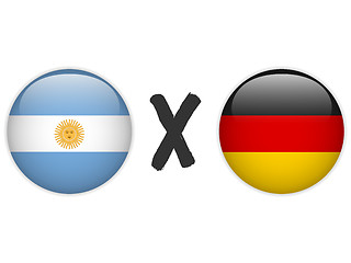 Image showing Argentina versus Germany Flag Soccer Game