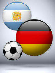 Image showing Argentina versus Germany Flag Soccer Game