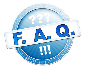 Image showing faq button blue