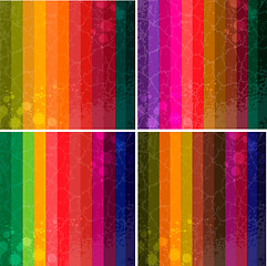 Image showing Set of four colourful line background