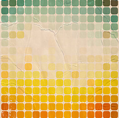 Image showing Abstract circles background with grunge paper.