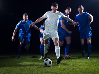 Image showing soccer players duel