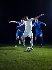 Image showing soccer players duel